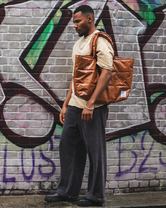 Shopper em padrão africano impermeável