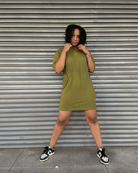 Vestido T-shirt com Capuz