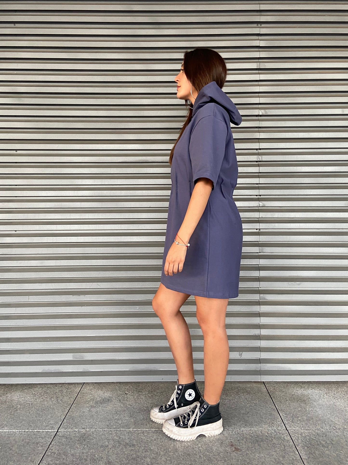 Vestido T-shirt com Capuz