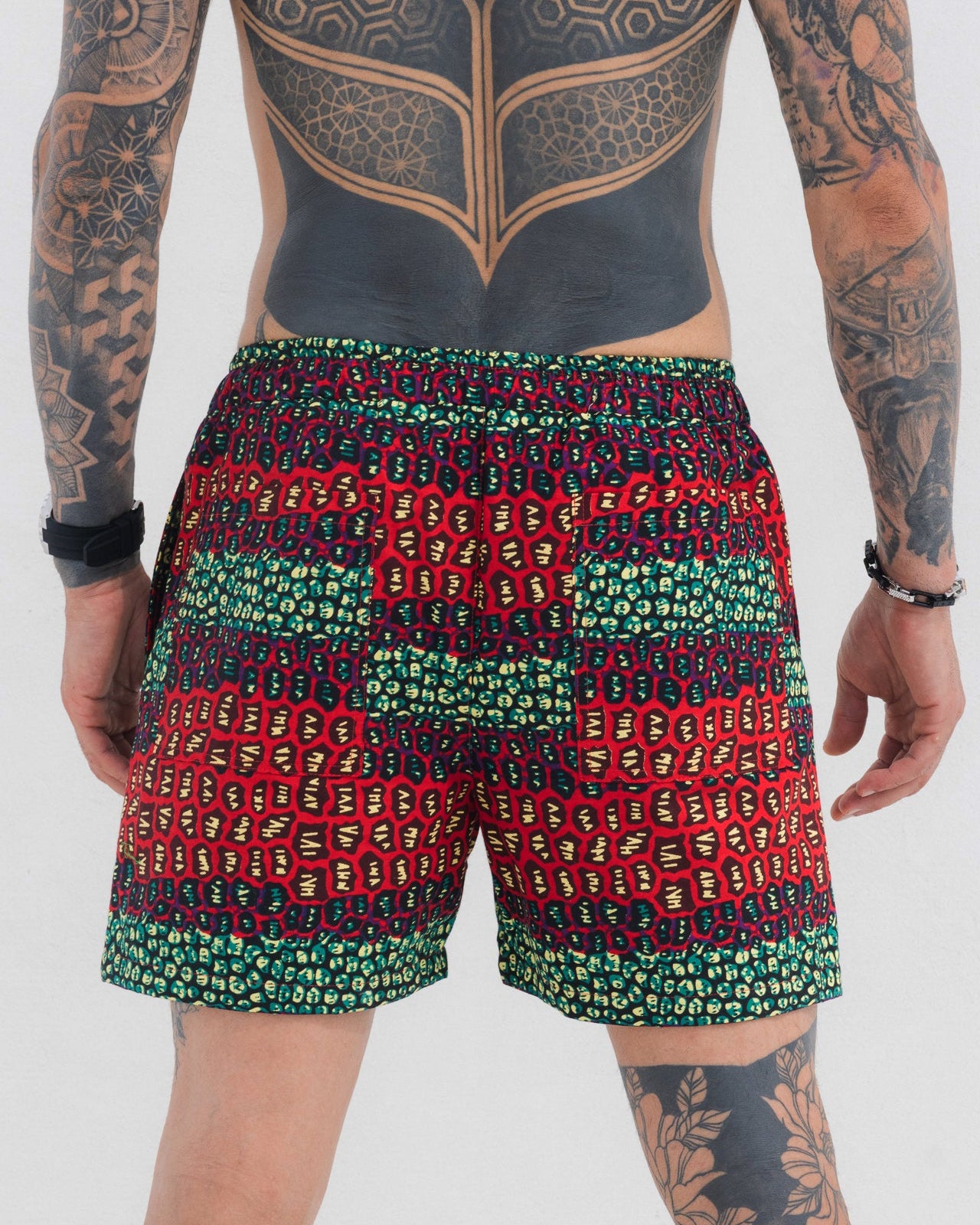 Calção médio em capulana