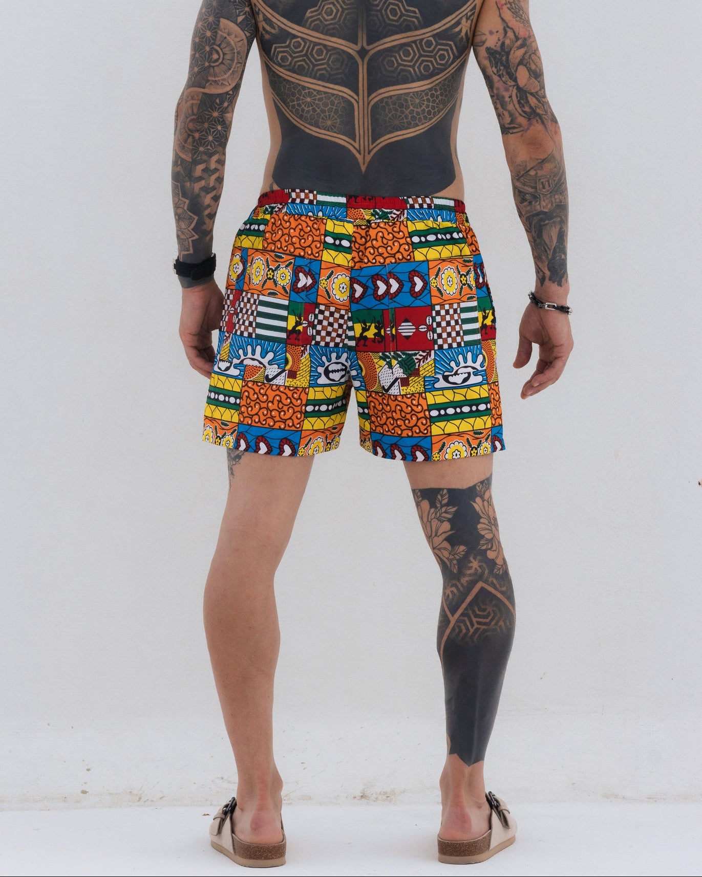 Calção médio em capulana