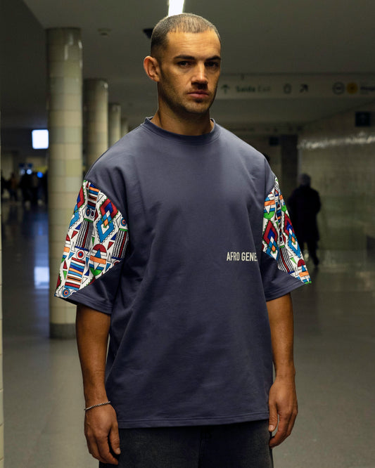 T-shirt detalhes em capulana