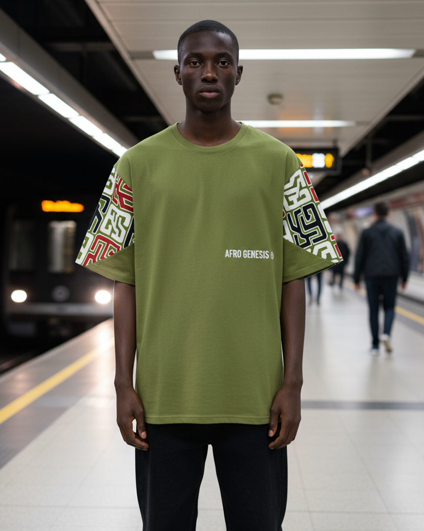 T-shirt detalhes em capulana