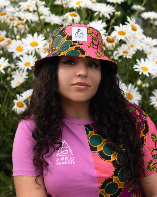 Chapéu bucket em capulana