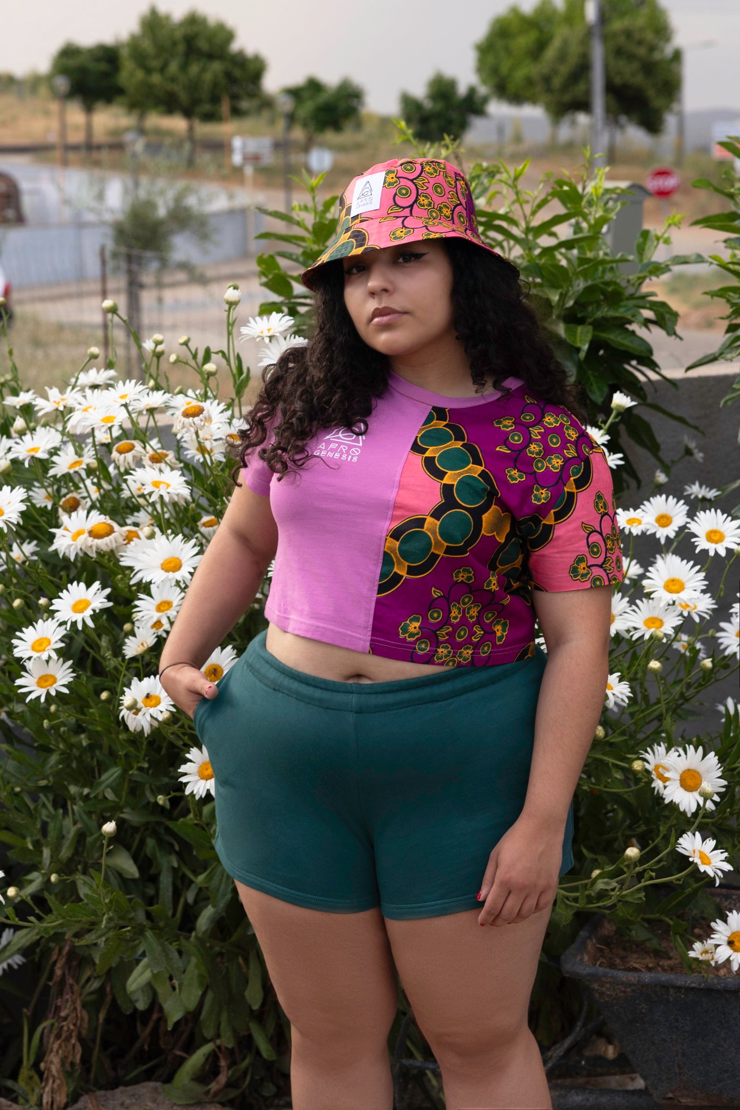 T-shirt cropped oversize