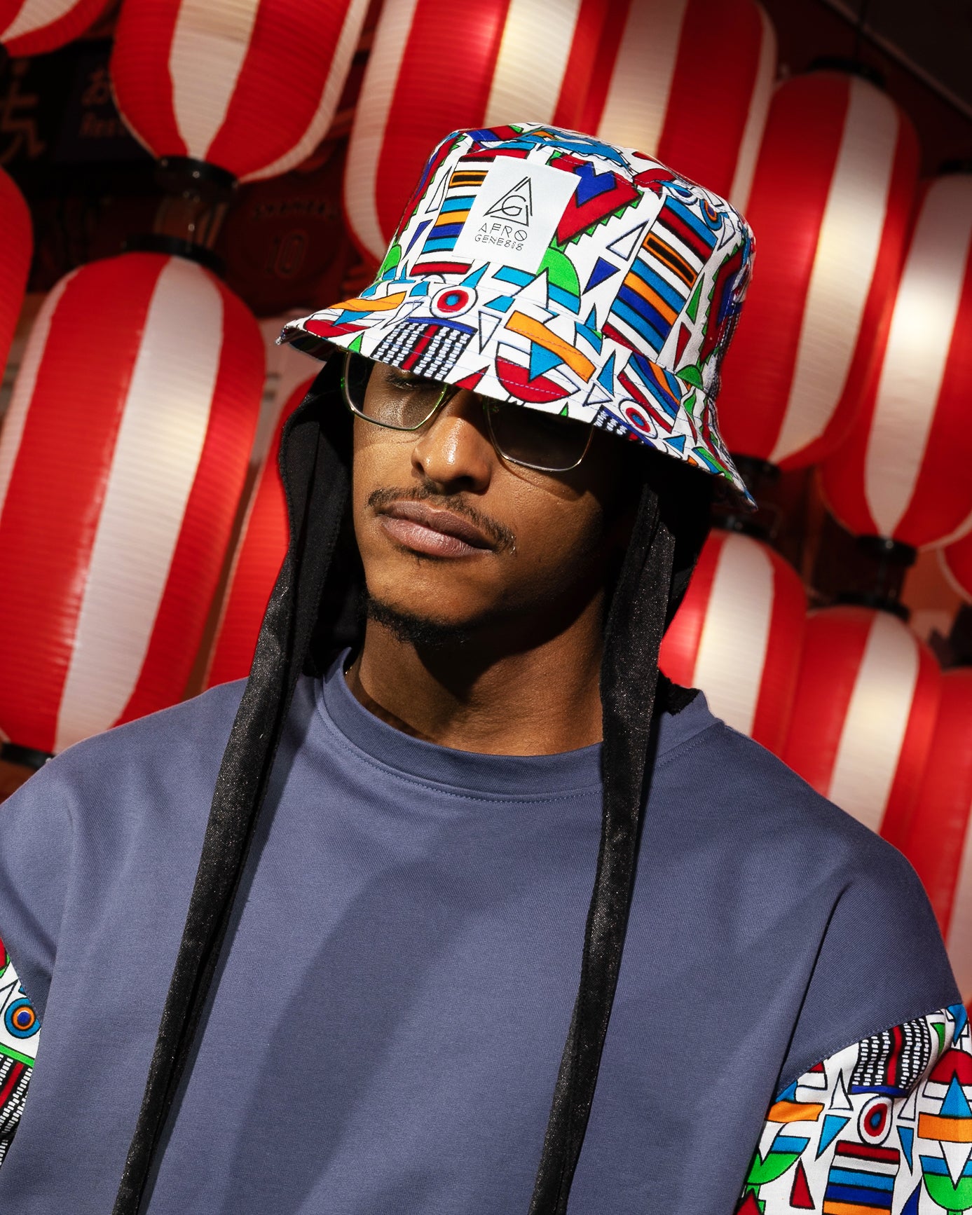 Chapéu bucket em capulana