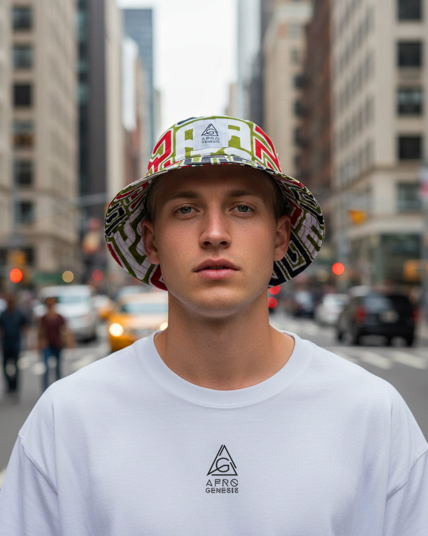 Chapéu bucket em capulana