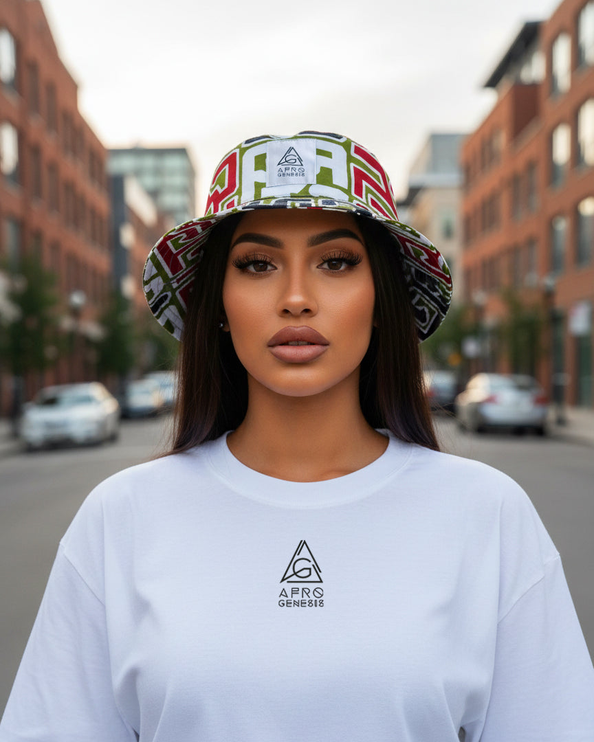 Chapéu bucket em capulana