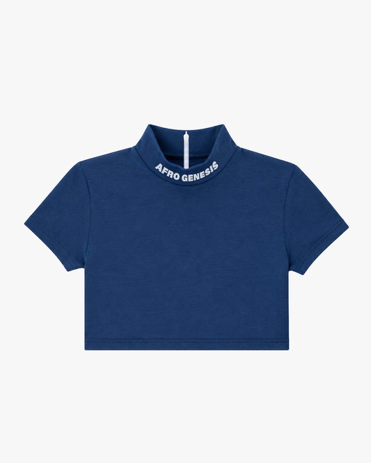 Crop top gola alta