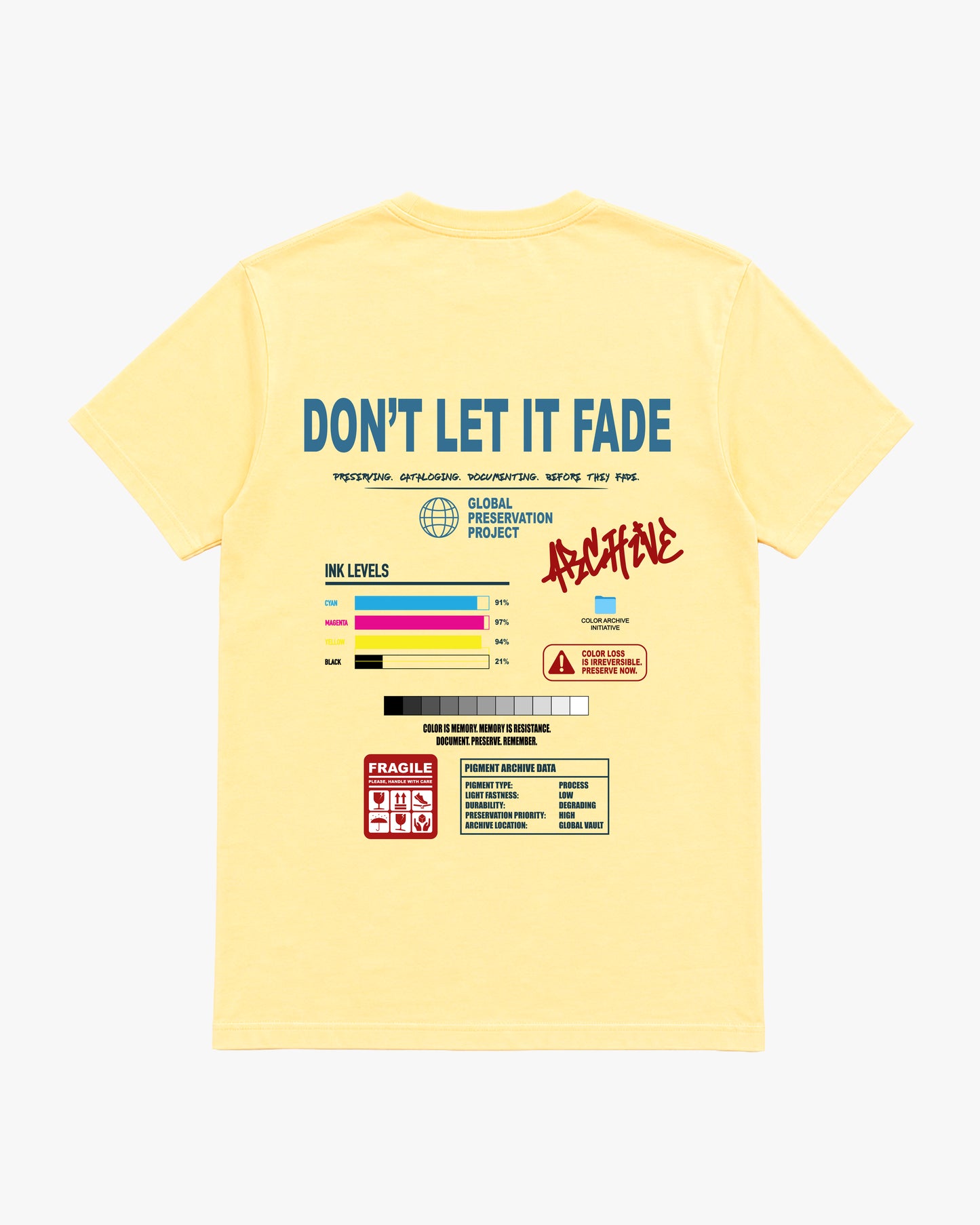T-shirt Don’t let it fade