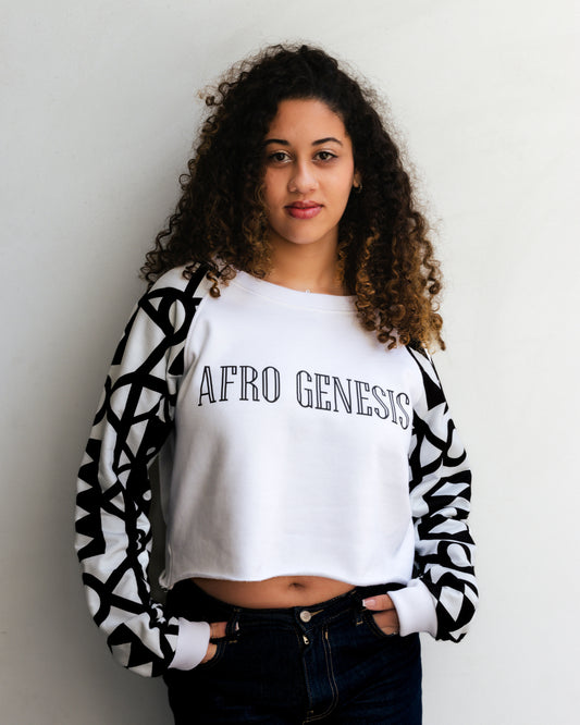 Sweatshirt raglan com capulana