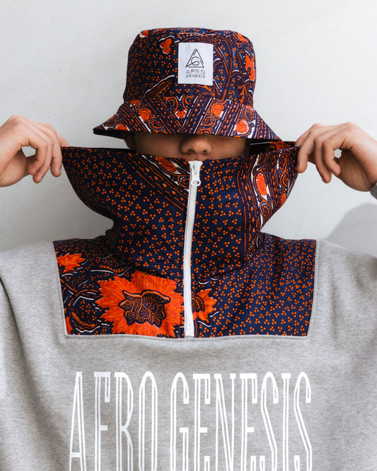 Chapéu em padrão africano