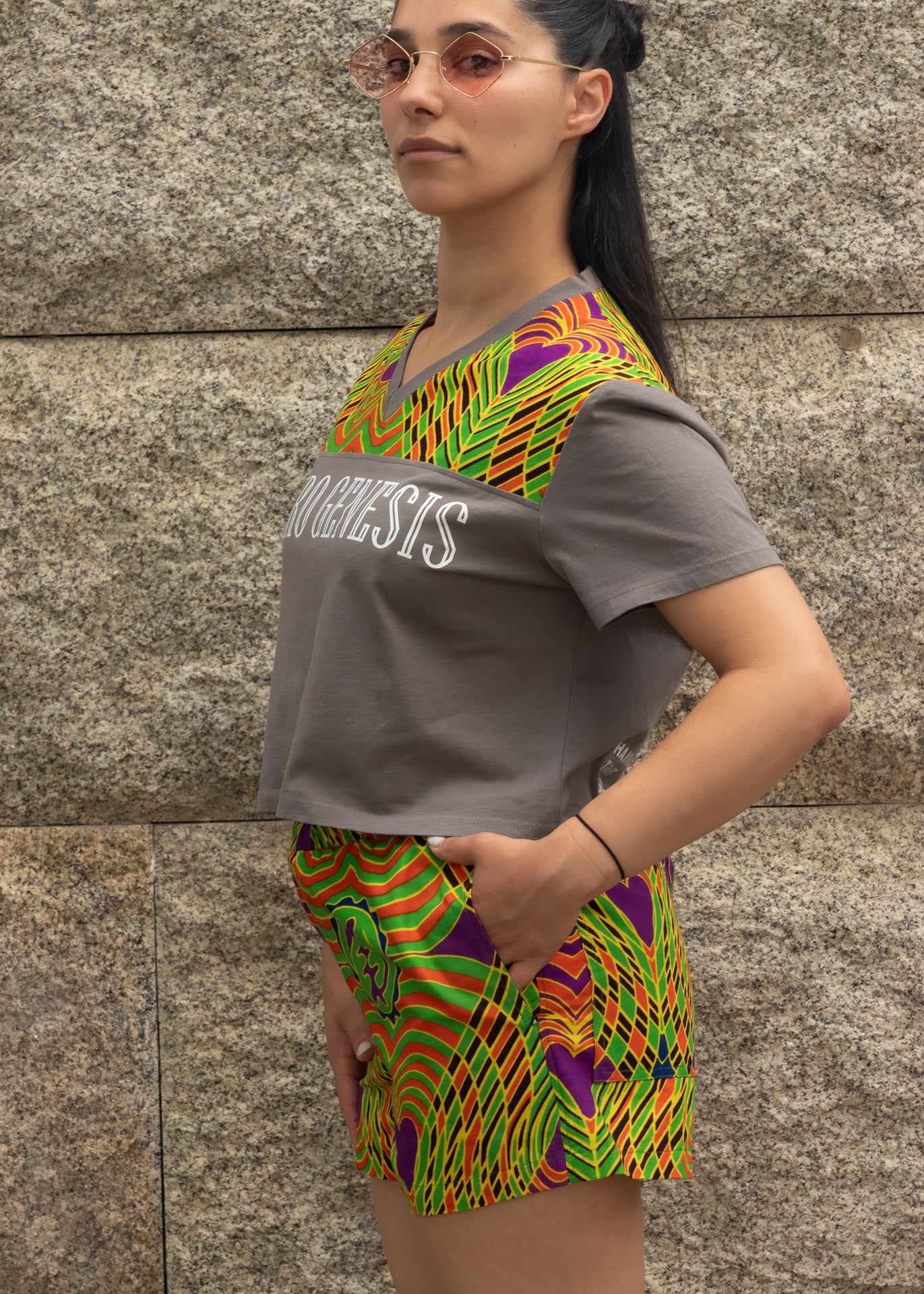 T-shirt cropped oversize