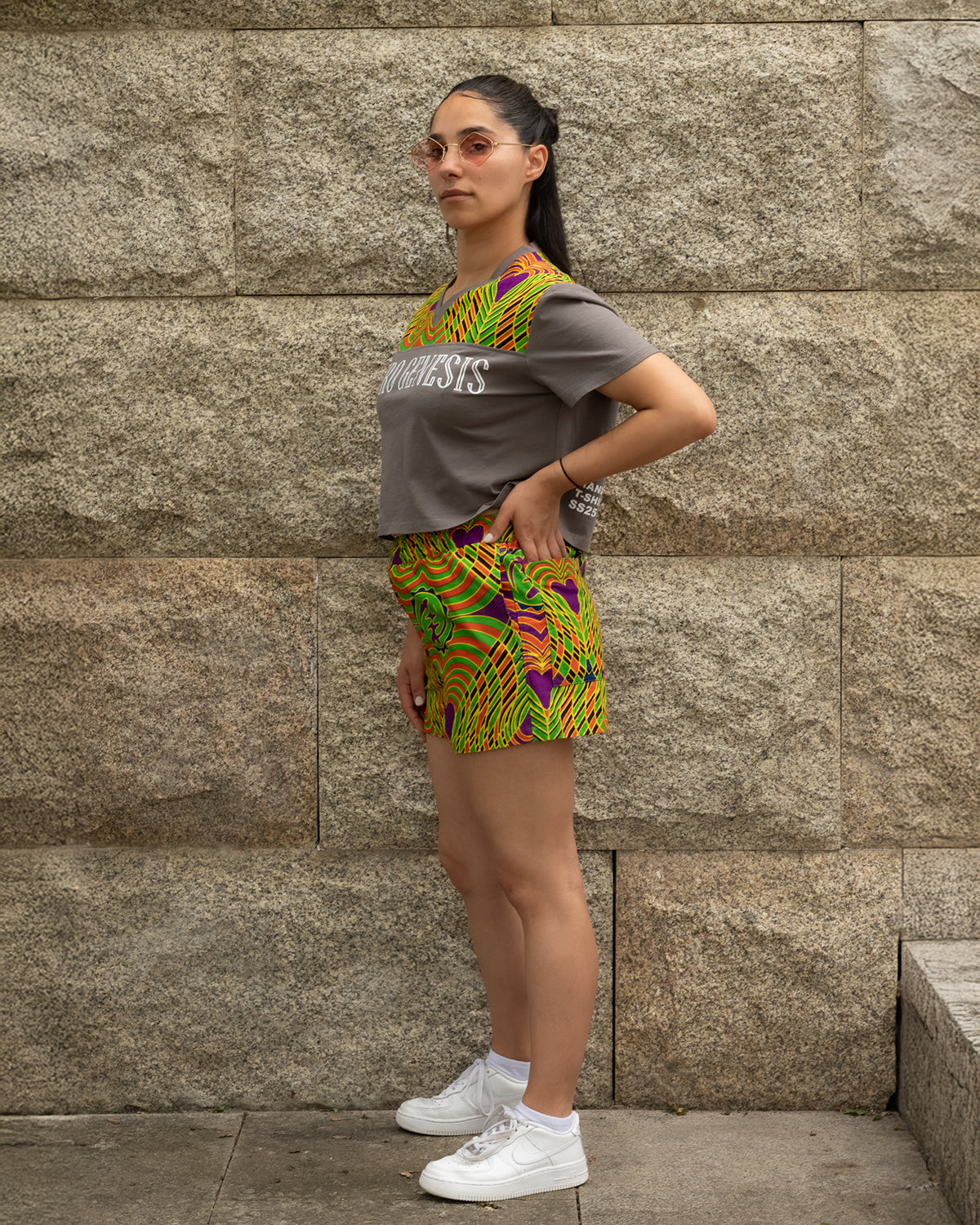 Calção médio em capulana