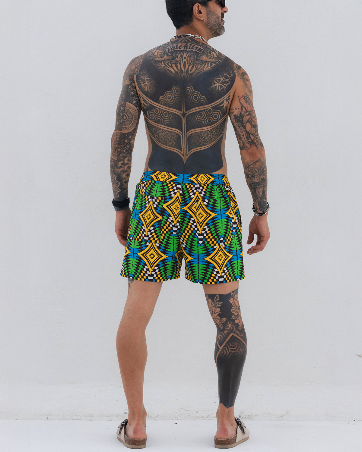 Calção médio em capulana