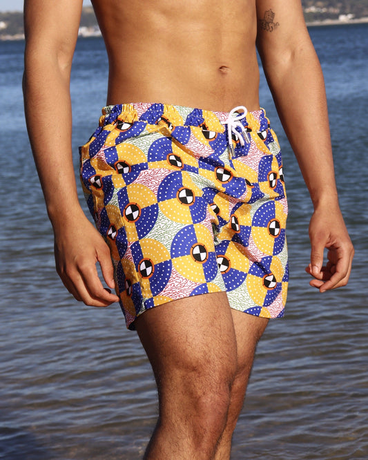 Calções de banho em padrão AG